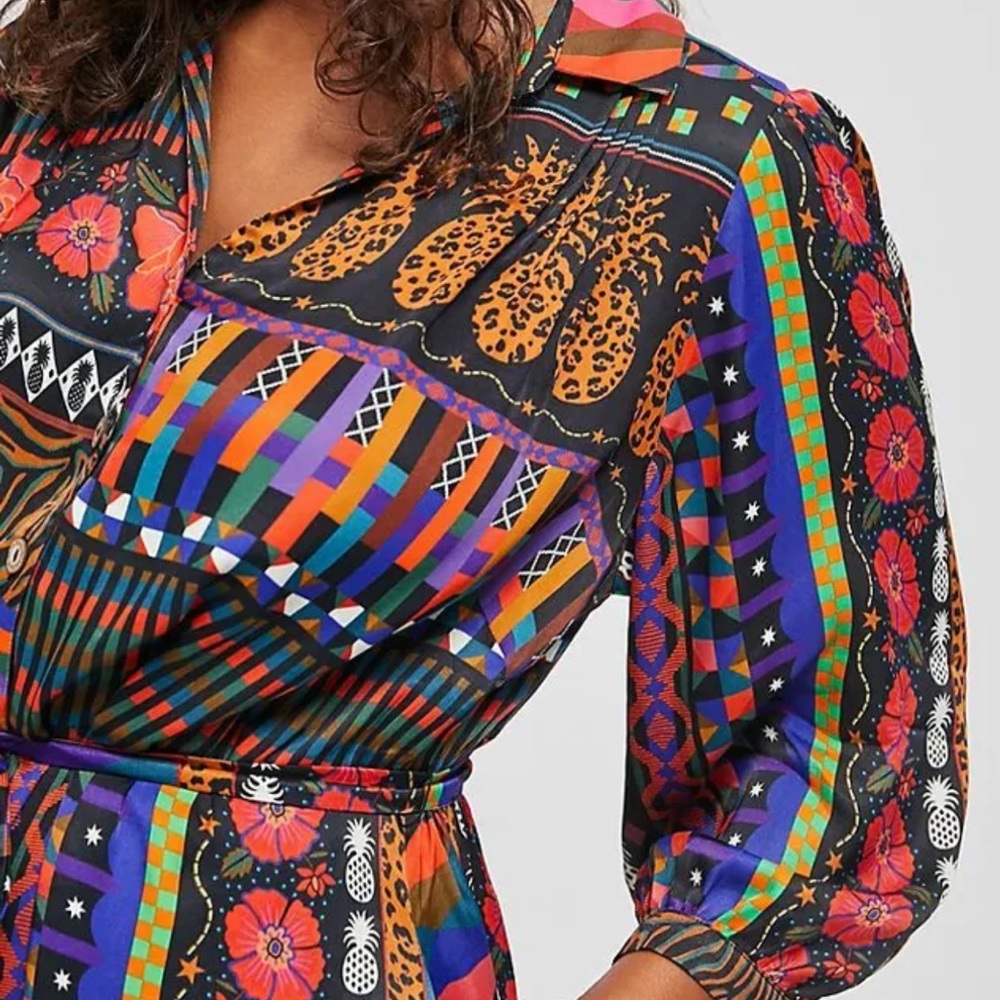 FARM Rio Multicolor Patterned Midi Dress - Picture 4 of 8